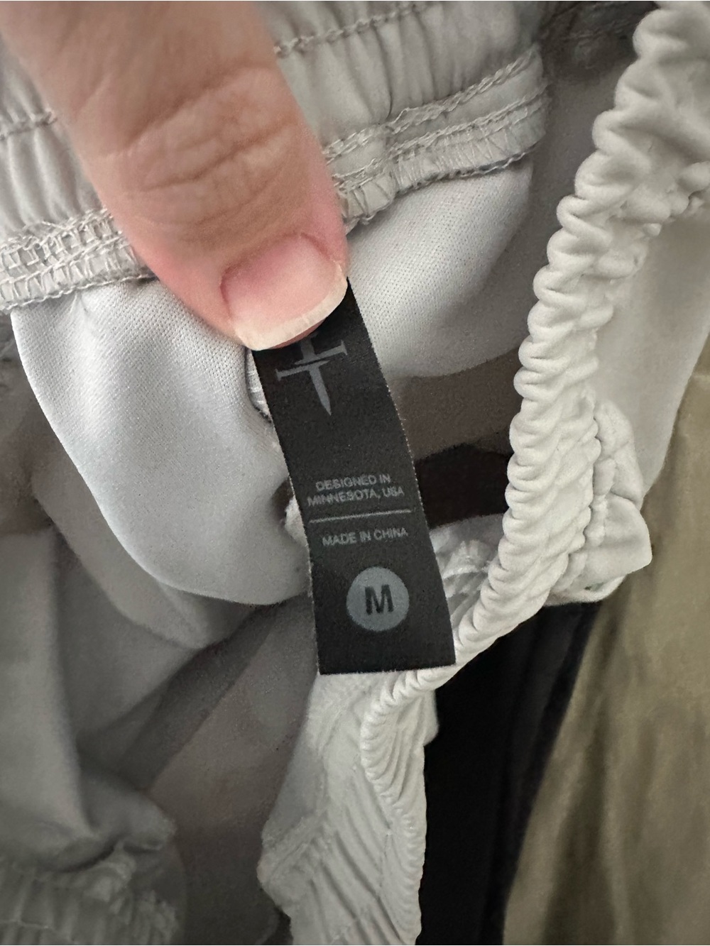 Men's Two-Tone Jogger Pants — White and Black - Picture 2 of 2